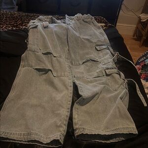 Gray Boyfriend Jeans with Relaxed Fit